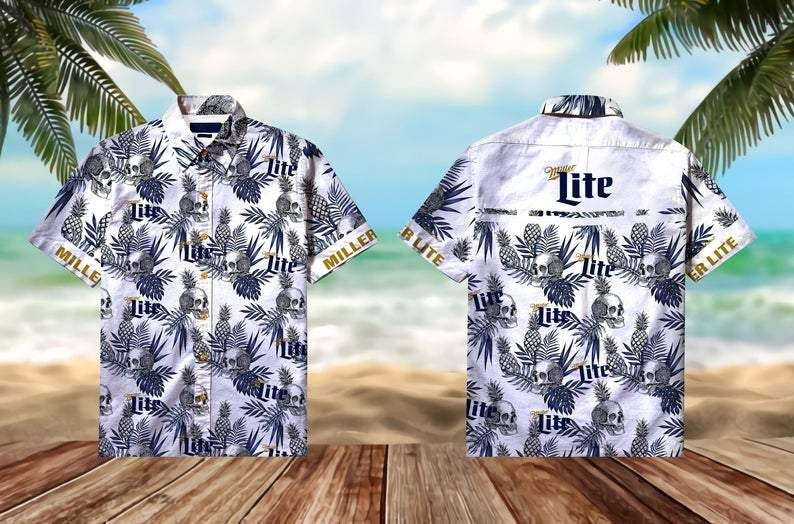 Miller Lite Lover Beer Aloha Hawaiian Shirt - Custom Printed Hawaii Shirt